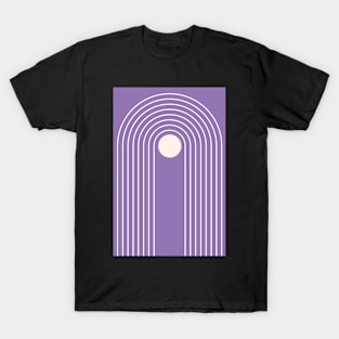 Arch Purple Retro Mid Century Modern Art T-Shirt